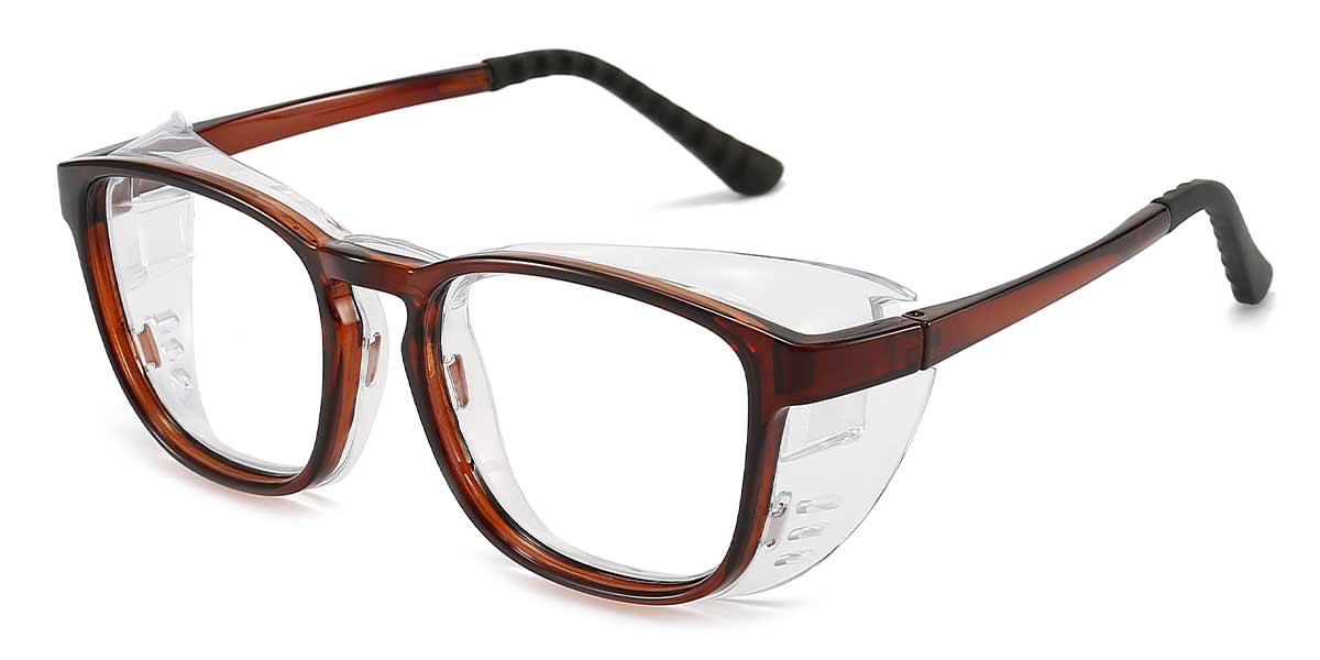 Brown - Square Glasses - Osmer