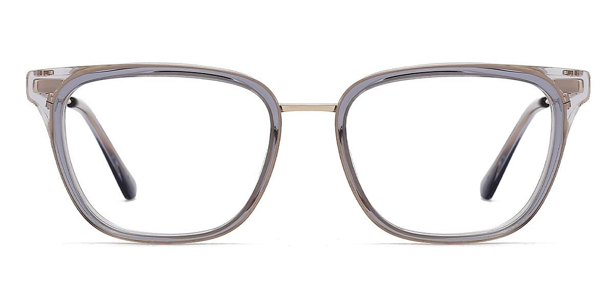 Clear Grey Nicka - Square Glasses
