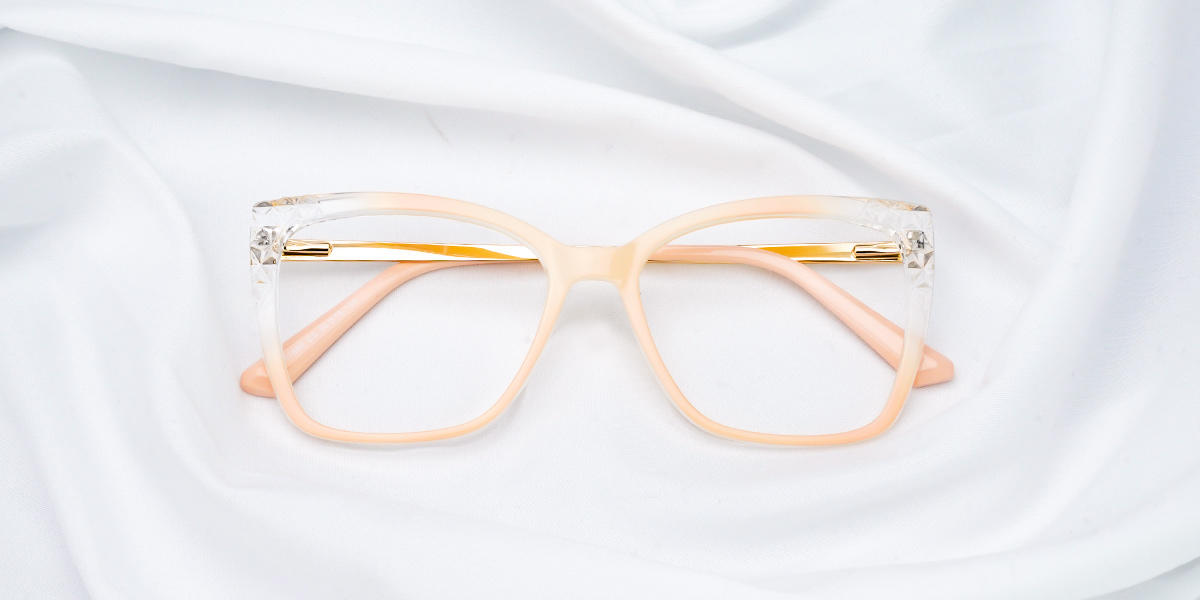 Cantaloupe Lyric - Square Glasses