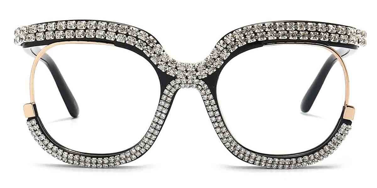 Black - Square Glasses - Roisin