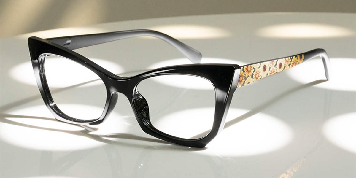 Black - Cat eye Glasses - Nancy
