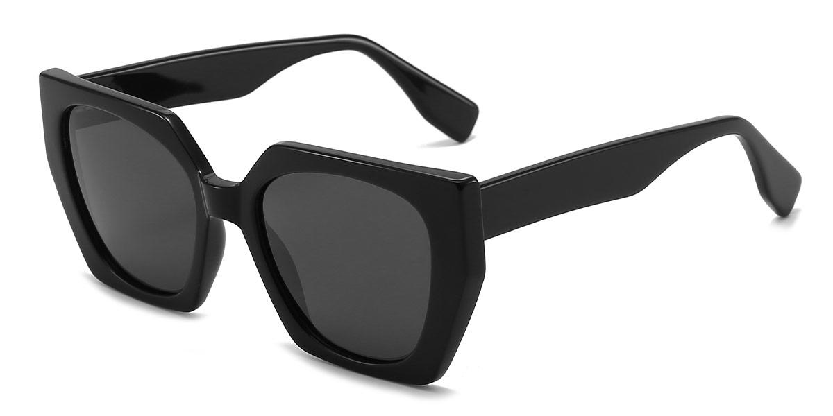 Black Grey Tency - Square Sunglasses