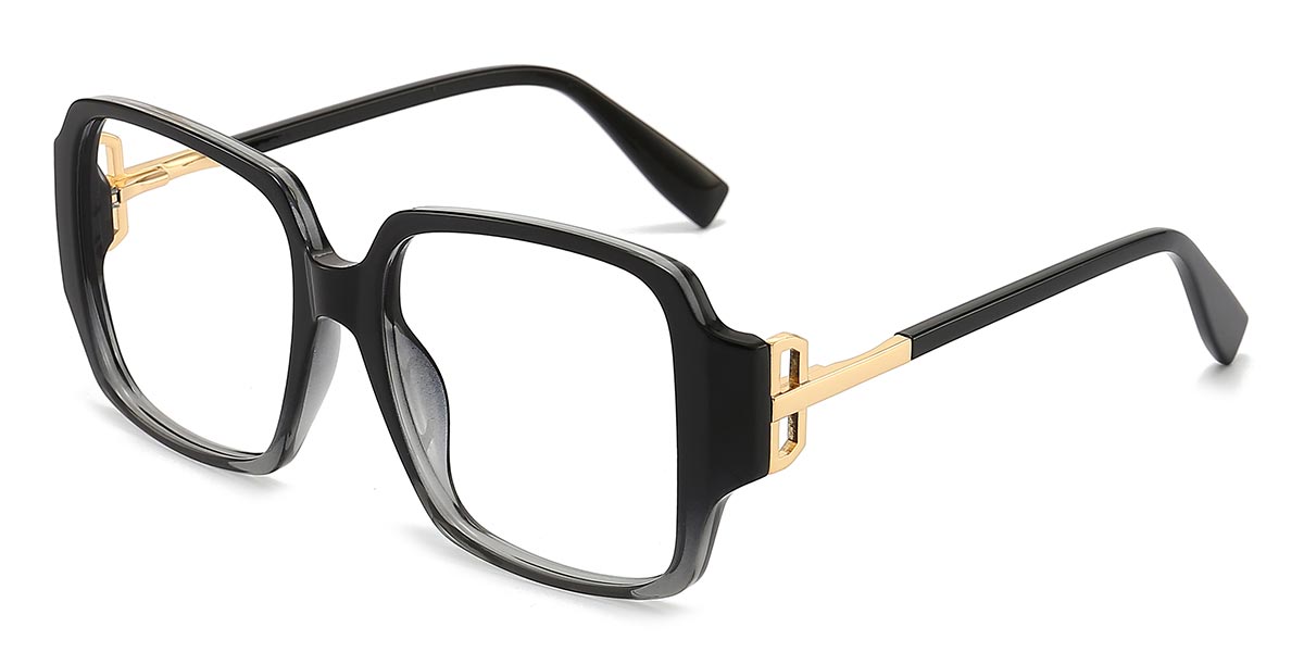 Black - Square Glasses - Sally