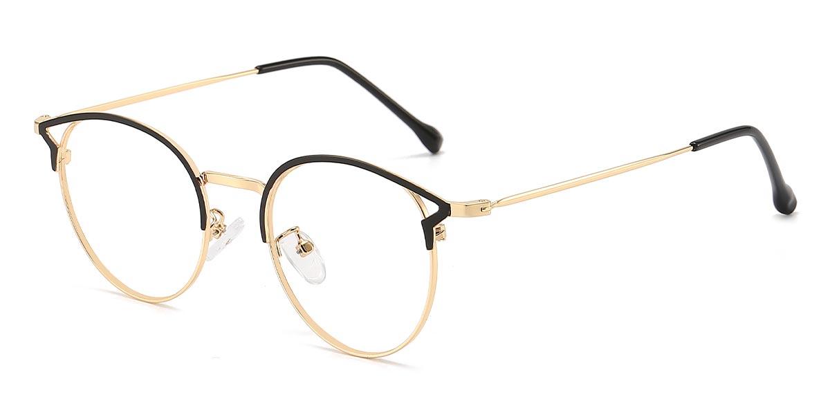 Black Gold Jed - Oval Glasses