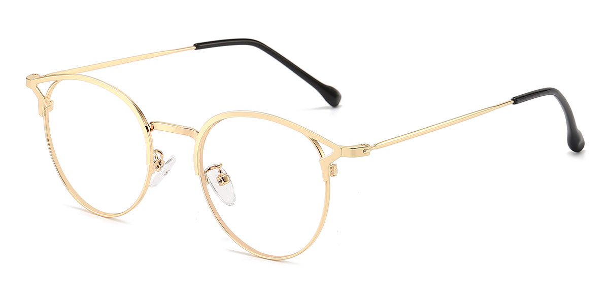 Gold - Oval Glasses - Jed