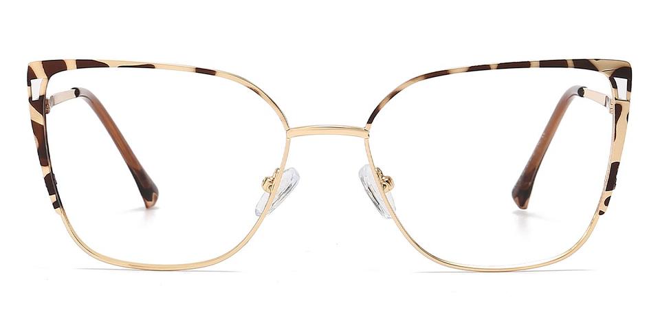 Gold Tortoiseshell Elli - Square Glasses