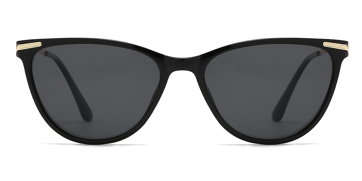 Black Grey Tyler - Oval Sunglasses