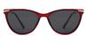 Red Grey Tyler - Oval Sunglasses