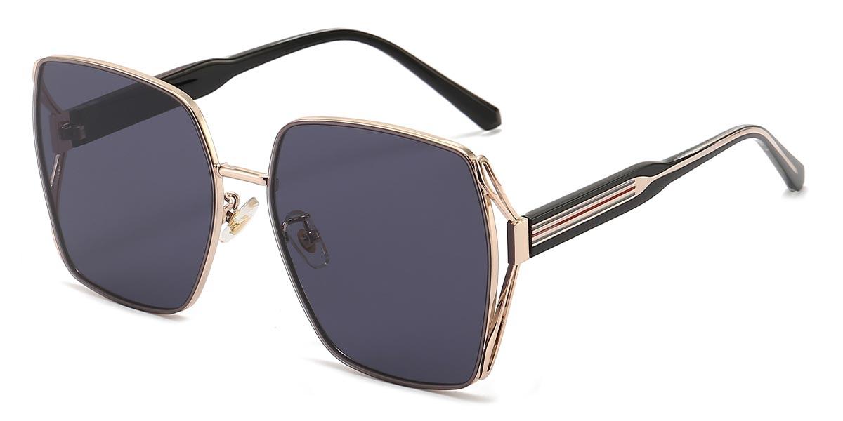 Brown Grey Kutty - Square Sunglasses