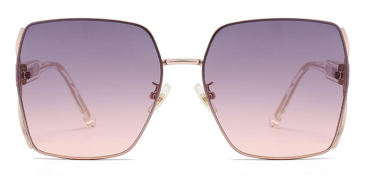 Gold purple pink Kutty - Square Sunglasses