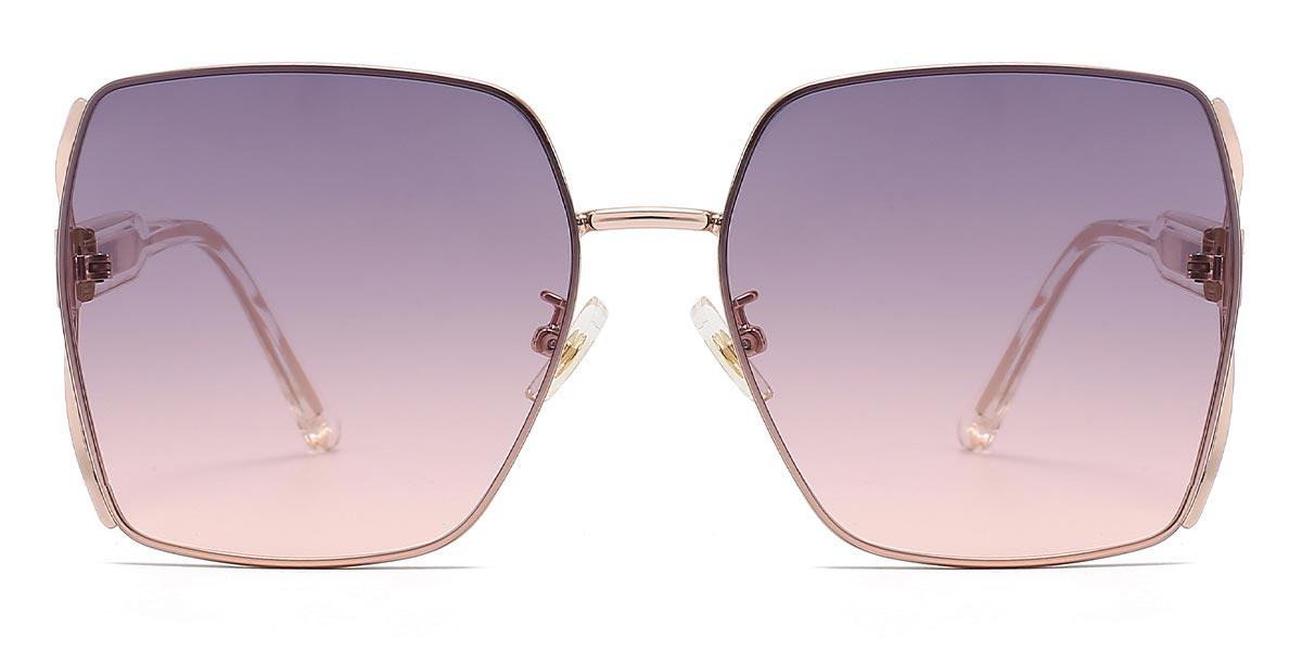 Gradual Purple Purple Pink Kutty - Square Sunglasses