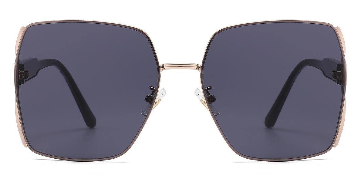 Gold Blue Grey - Square Sunglasses - Kutty