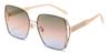 Brown Green Tawny Blue Kutty - Square Sunglasses