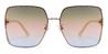 Brown Green Tawny Blue Kutty - Square Sunglasses