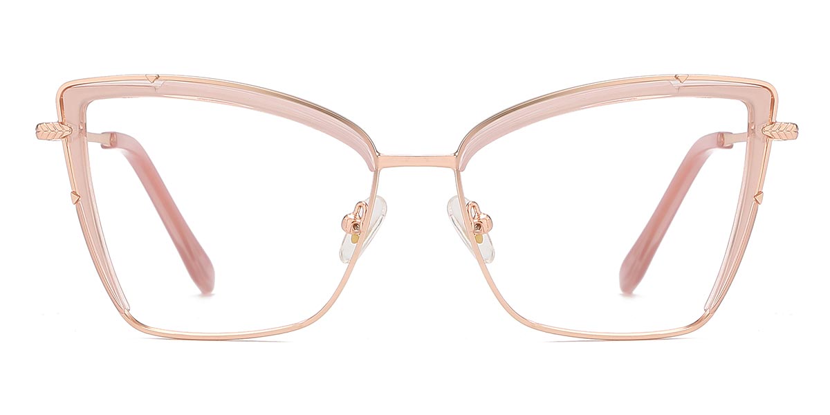 Pink - Square Glasses - Diantha