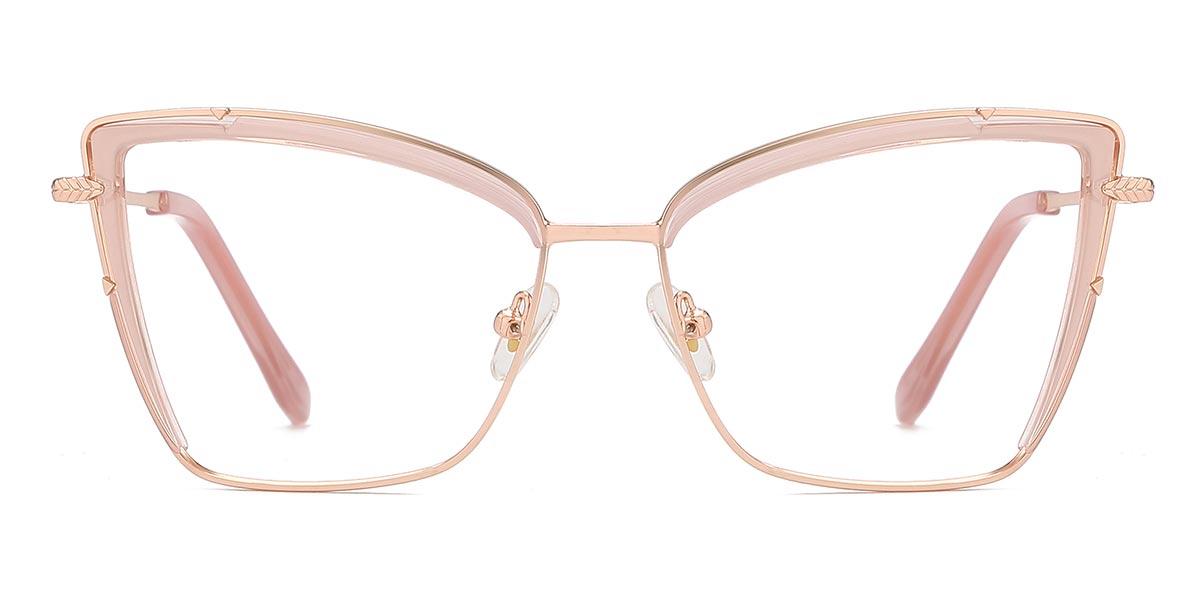 Pink Diantha - Square Glasses