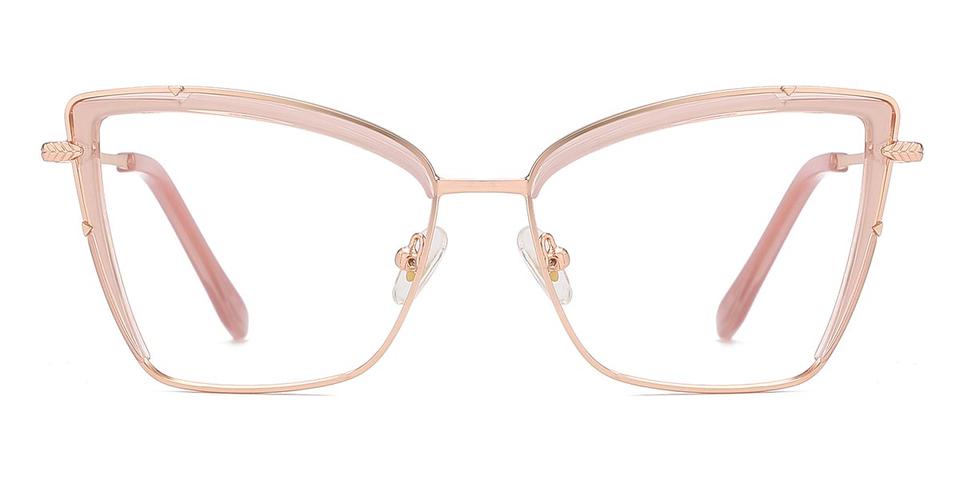 Pink Diantha - Square Glasses