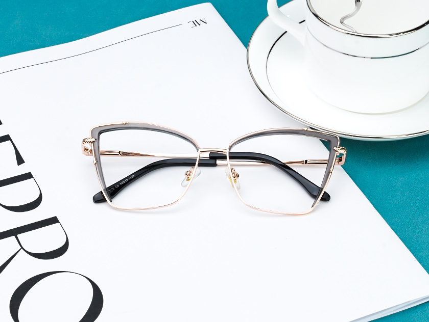 Diantha - Square Grey Glasses For Women | Lensmart Online