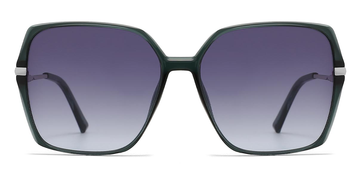 Green Grey Blue Grey - Square Sunglasses - Lany