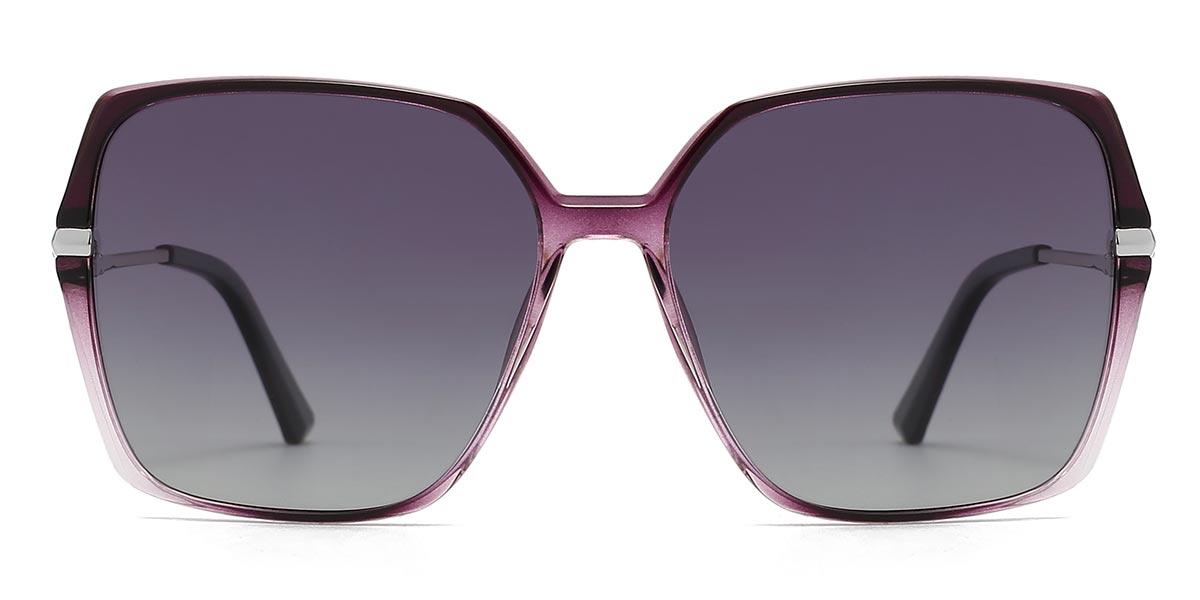 Gradient Purple Grey - Square Sunglasses - Lany