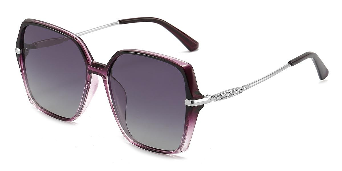 Gradual Purple Grey Lany - Square Sunglasses