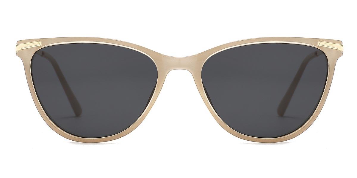 Beige Grey Tyler - Oval Sunglasses