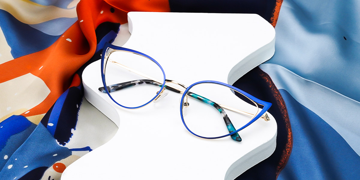 Blue - Cat eye Glasses - Caoimhe