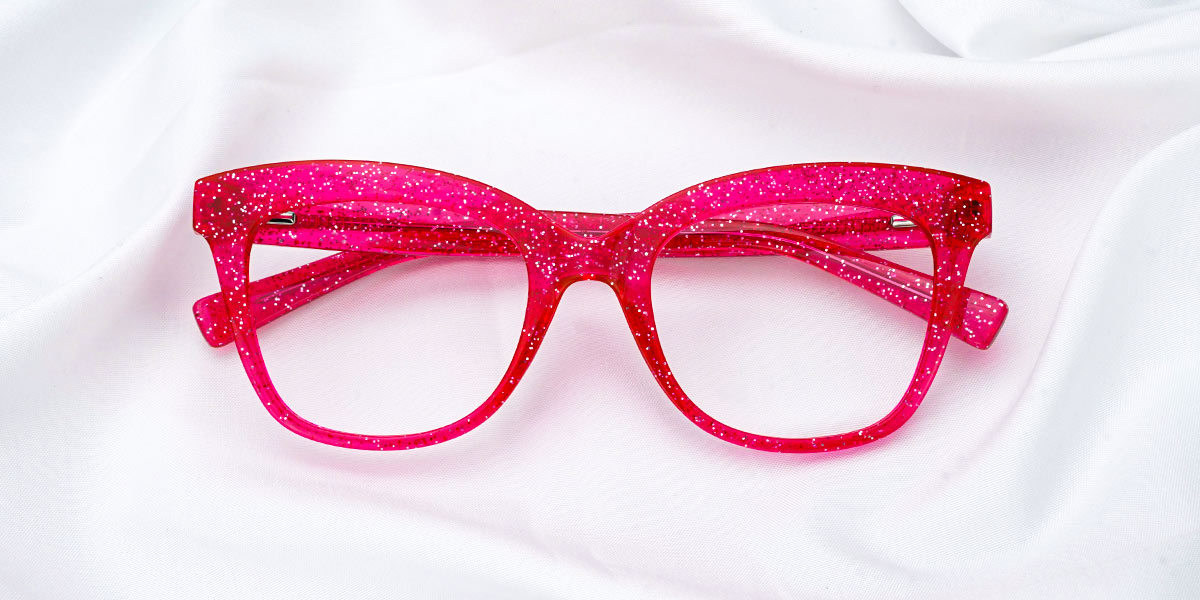 Pink - Square Glasses - Alwin