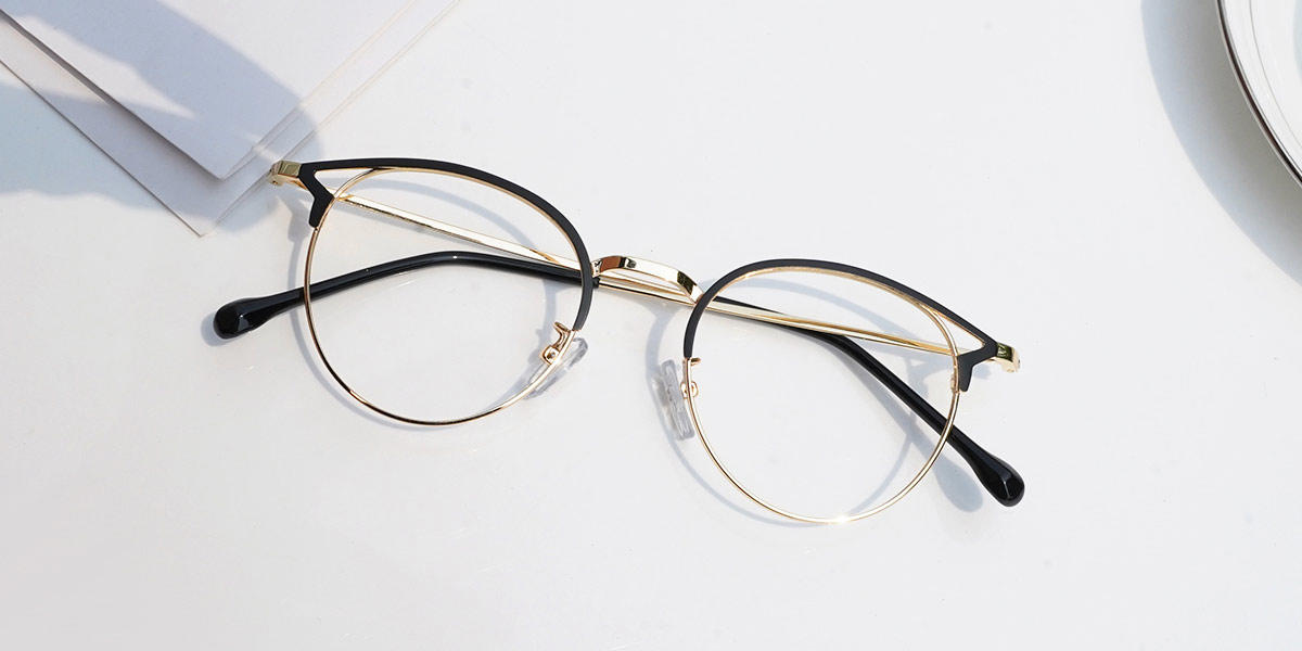 Black Gold Jed - Oval Glasses