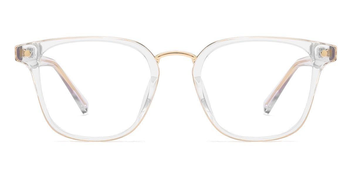 Gold Clear Dija - Square Glasses