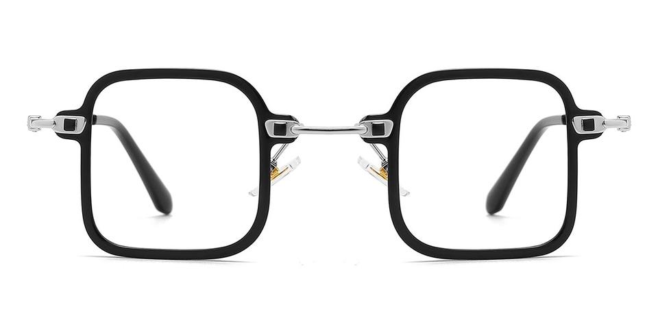 Black Silver Ezri - Square Glasses