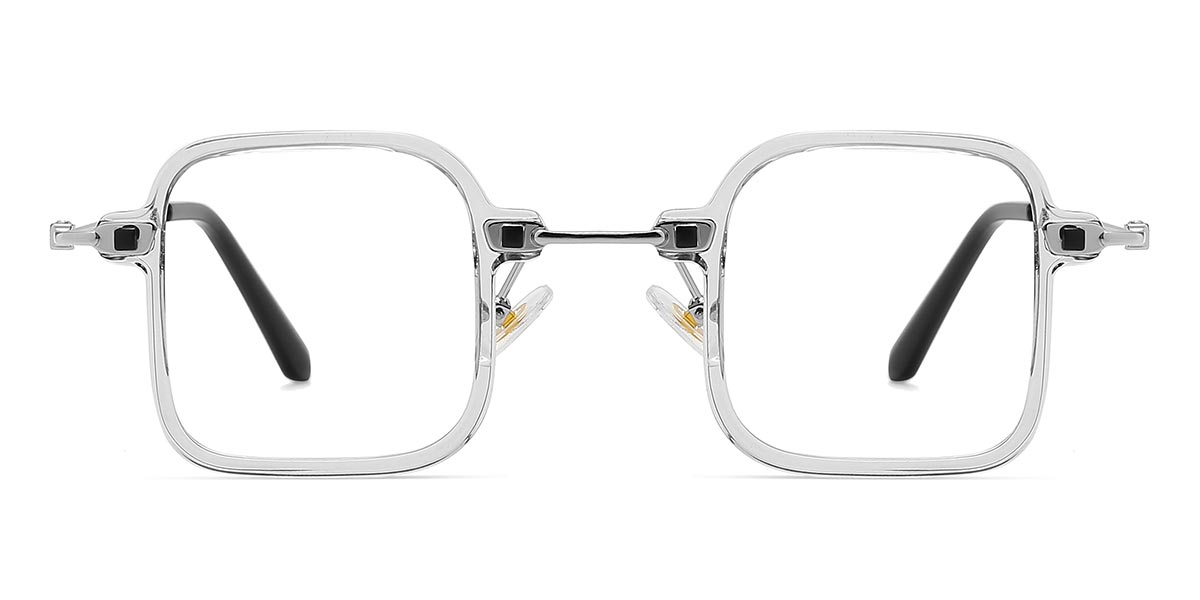 Transparent Grey - Square Glasses - Ezri