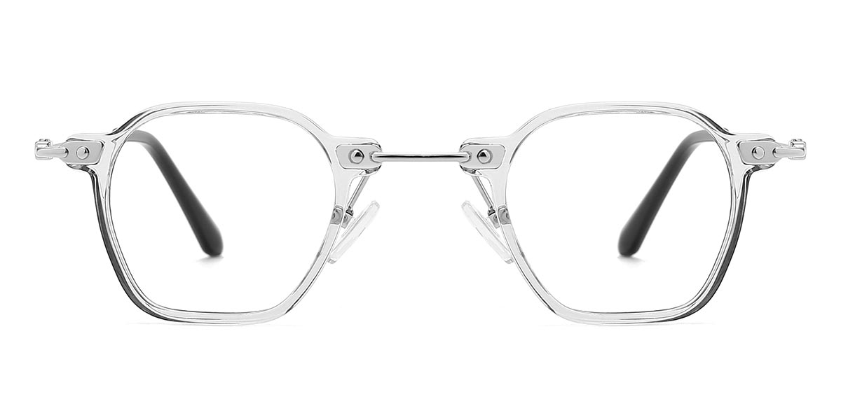 Transparent Grey - Square Glasses - Elier