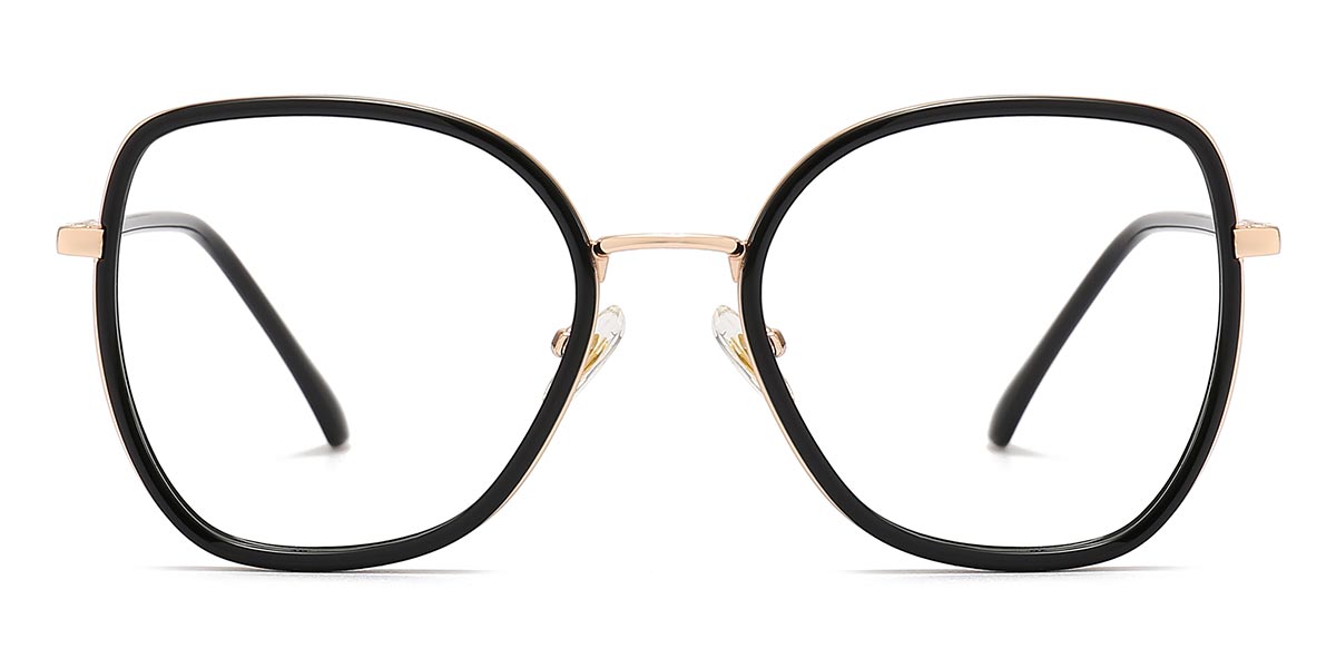Black - Oval Glasses - Ettie
