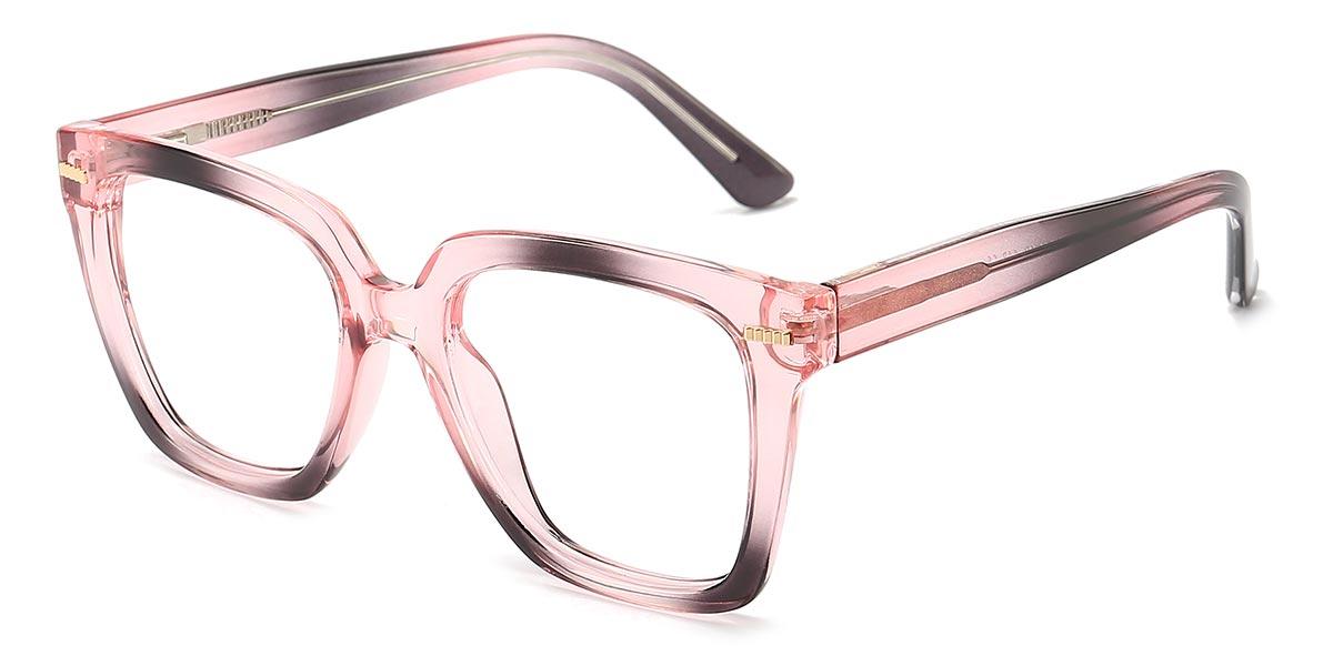 Pink Black Daila - Square Glasses