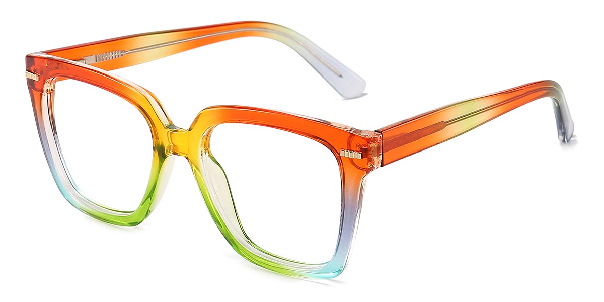 Green Orange Daila - Square Glasses