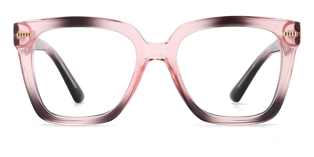 Pink Black - Square Glasses - Daila