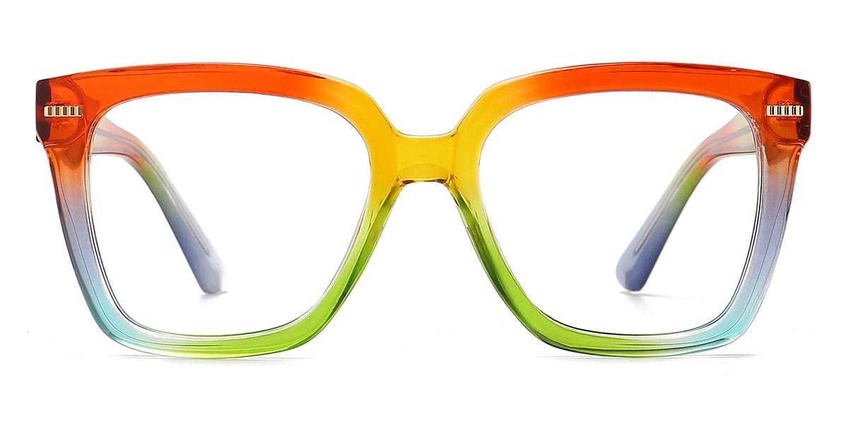Green Orange Daila - Square Glasses
