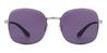 Silver Purple Syed - Oval Sunglasses
