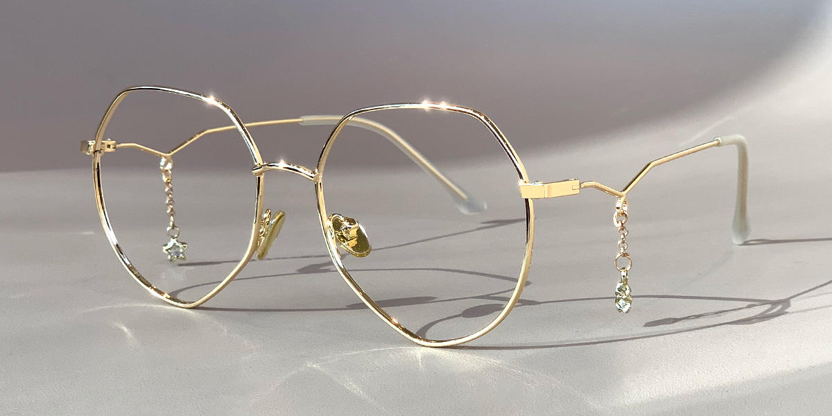 Gold Jasmine - Round Glasses