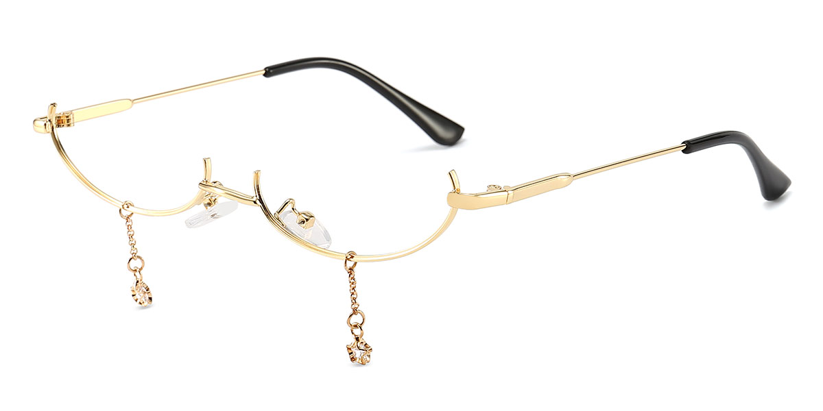Gold - Oval Glasses - Oaklee