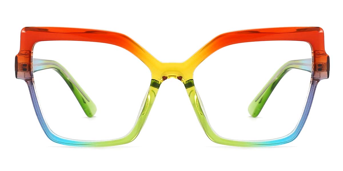 Green Orange - Square Glasses - Marly