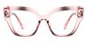 Pink Black Markein - Square Glasses