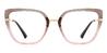 Grey Pink Leire - Cat Eye Glasses