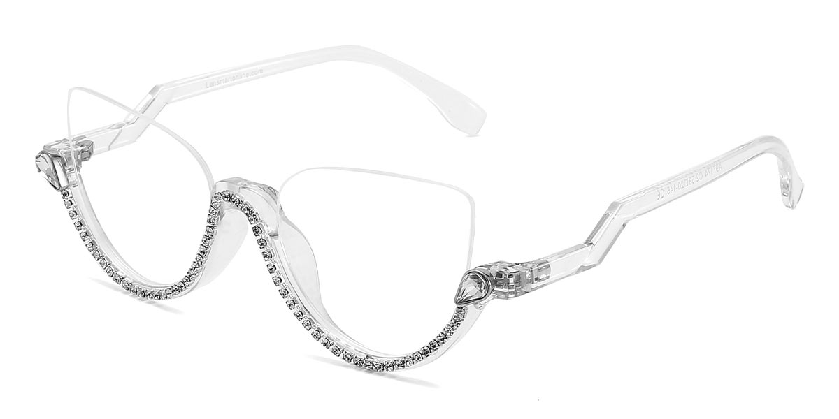 White Diamond Behati - Cat eye Glasses