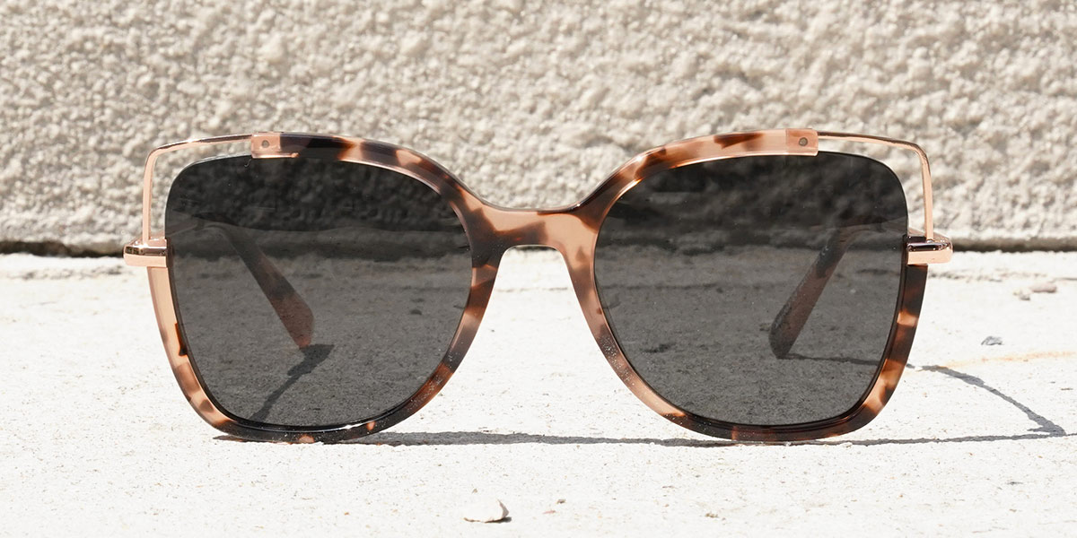 Tortoiseshell Grey - Square Sunglasses - Nicy