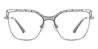 Silver Grey Renee - Square Glasses