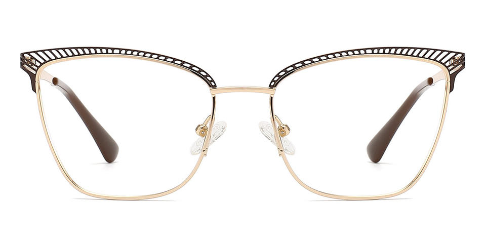Gold Brown Pihu - Square Glasses