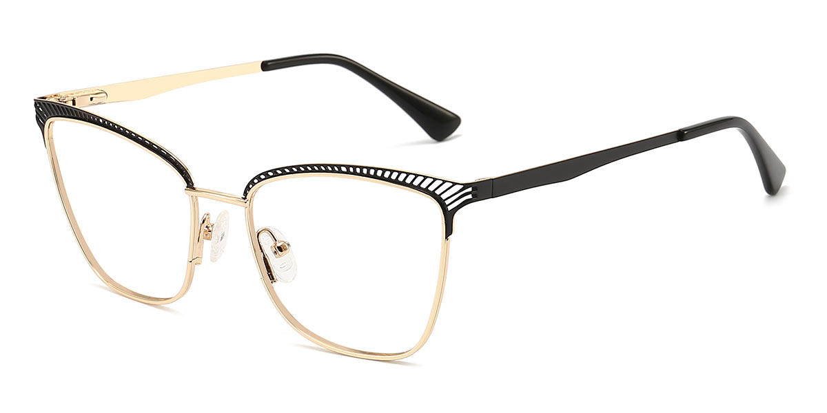 Black Gold Pihu - Square Glasses