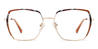Gold Brown Gianna - Square Glasses